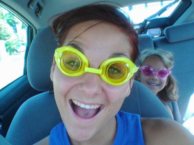 On our way to the pool